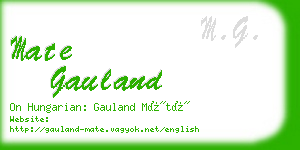 mate gauland business card